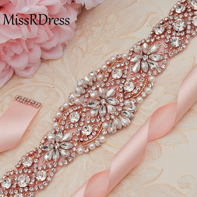 MissRDress, жемчужный пояс, стразы, свадебный пояс, ручная работа, расшитый бисером, свадебный пояс с кристаллами, для женщин, вечерние платья, JK829