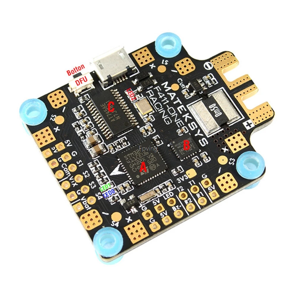 Система управления полетом Matek F411-One F4 AIO OSD 5V BEC датчик тока для радиоуправляемых