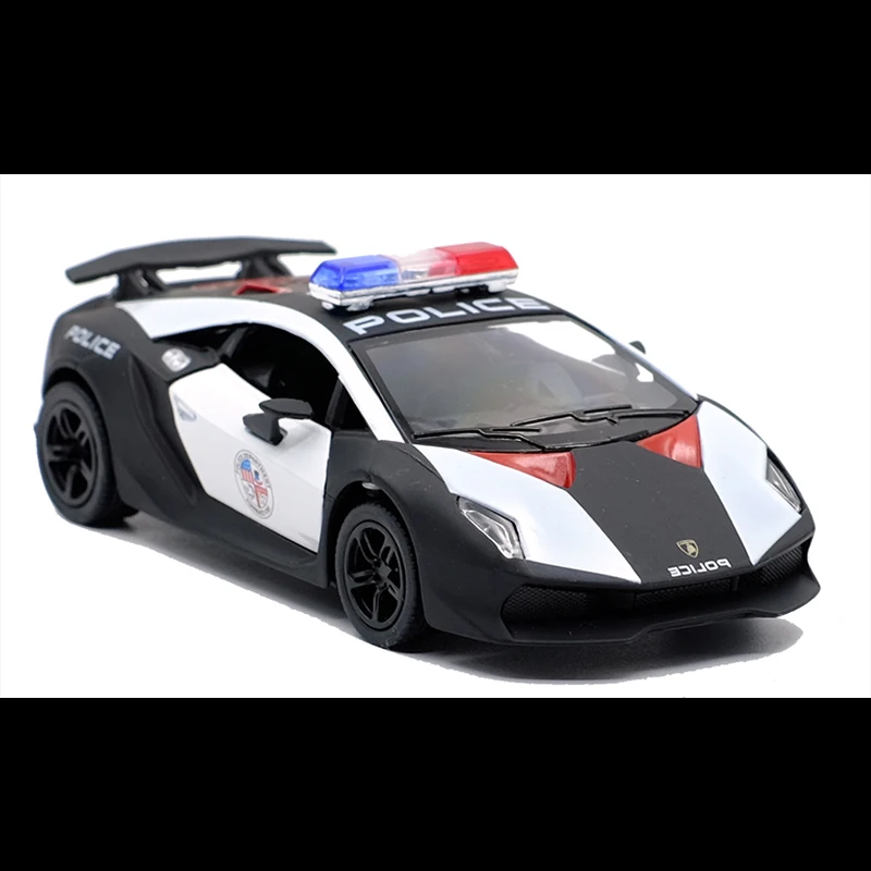 Kinsmart 1:38 Sesto Elemento Police Toy Car литой Сплав модель автомобиля игрушка с откатом для
