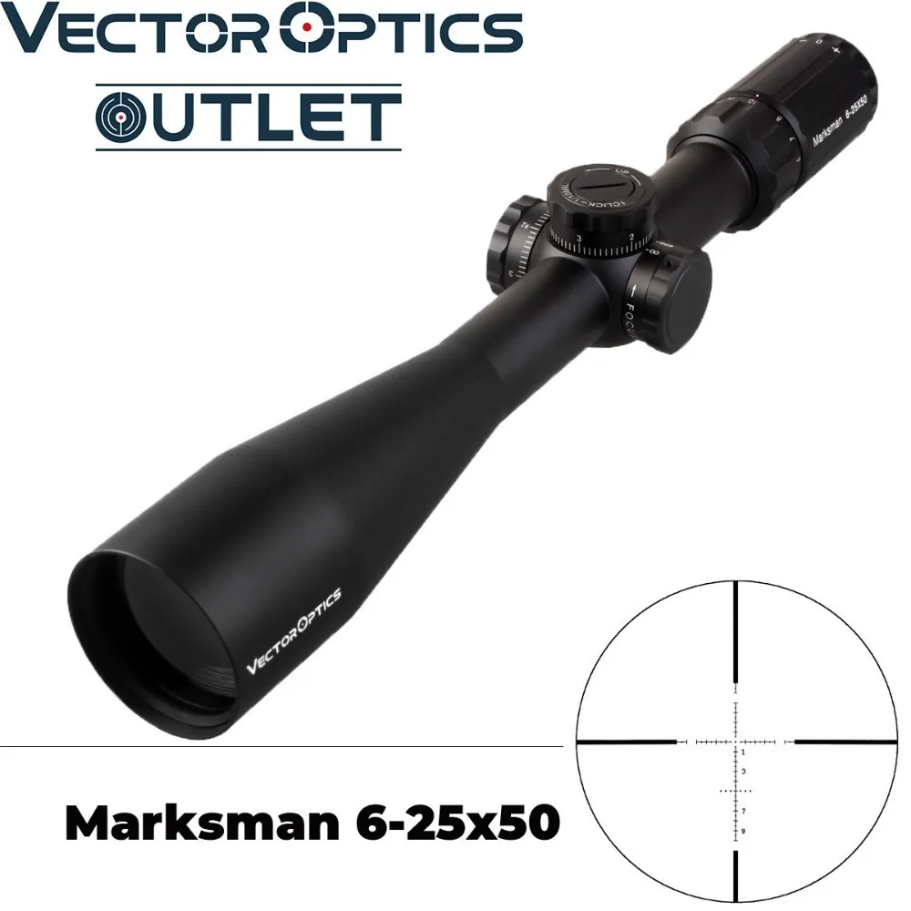 Векторная оптика Marksman 6-25x50 охотничий прицел MP сетка низкий профиль 1/10 MIL регулировка с KillFlash 30 мм MARK Mount SFP