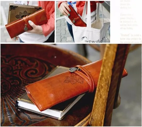 Новый стильный рулон кошелька из искусственной кожи косметичка Pem школьный чехол