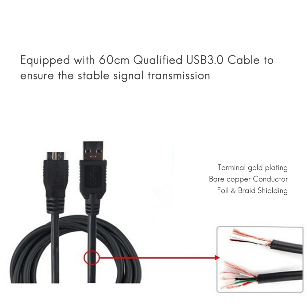 Чехол SSK для жесткого диска 2 5 дюйма SATA на USB3.0 адаптер SSD 1 ТБ Модель C внешнее