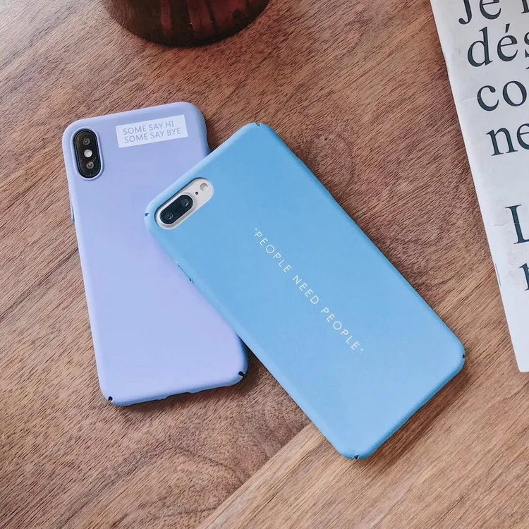 Amusing retro Simple letter phone case for coque iPhone 7 8 6 6s plus XS max Solid color Ultra thin iphone cover X XR | Мобильные