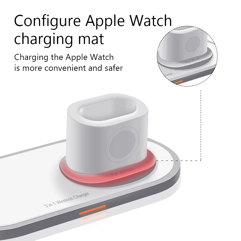 VVKing Wireless Charger For iPhone X XS MAX XR Fast Wireless Full load 3 in 1 Charging Pad for Airpods Apple Watch 5 4 3 2