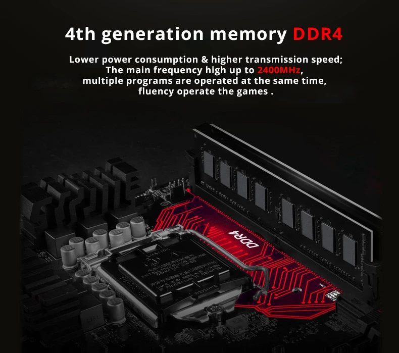 Tigo DDR4 4 Гб памяти 2400 МГц DIMM Memoria pc ddr 4 Гб Рабочий стол совместим с 2133 память для компьютера подходит для Intel, подходит для AMD
