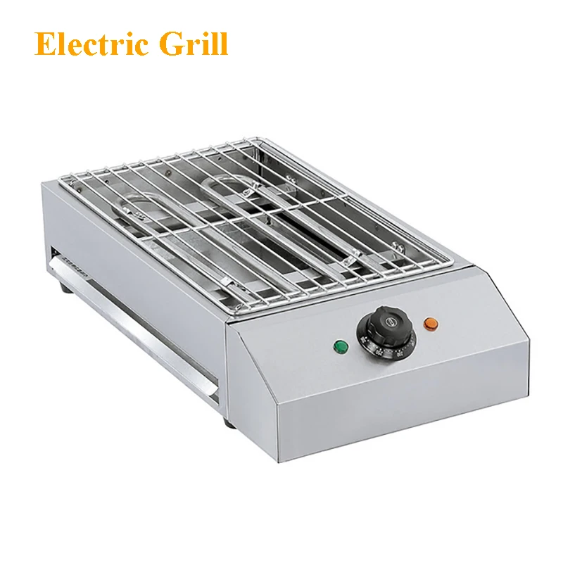 Desktop Electric Smokeless Barbecue Grill Kebab Oyster Machine Gluten Rack Electric Grill