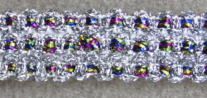 30 ярдов ремесло Серебряная оплетка украшение одежды металлик Двусторонняя волна