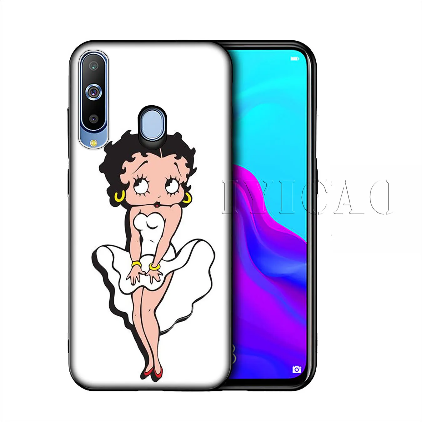 IYICAO Cute cartoon girl Silicone Soft Case for Samsung Galaxy A10 A30 A40 A50 A70 M10 M20 M30 Cover |