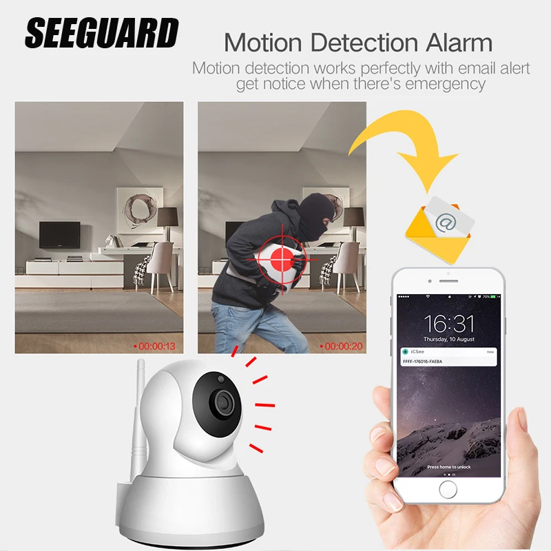 SEEGUARD HD WIFI Беспроводная камера 1080P ночное видение Мобильный телефон Удаленный