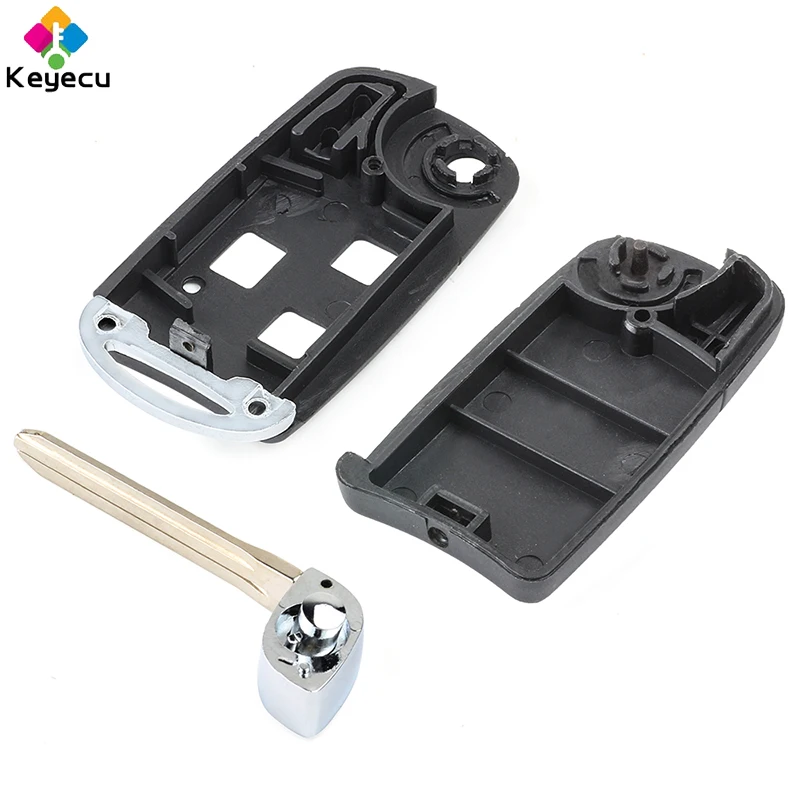 KEYECU Замена модифицированный Флип дистанционный Автомобильный ключ оболочки с 3