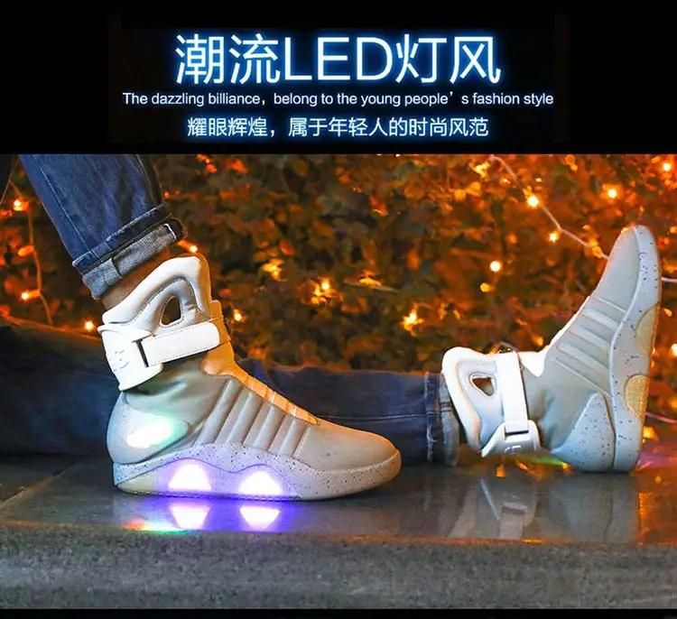 Strongshen/Новинка г. 39-45 размер/USB заряжаемые кроссовки Led детская обувь с подсветкой большие повседневные кроссовки для мальчиков и девочек светящаяся обувь