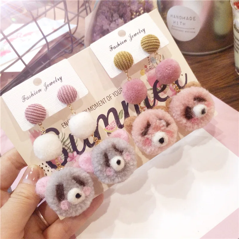 Корейский ручной работы Мультфильм Плюшевая панда Медведь осень зима милая