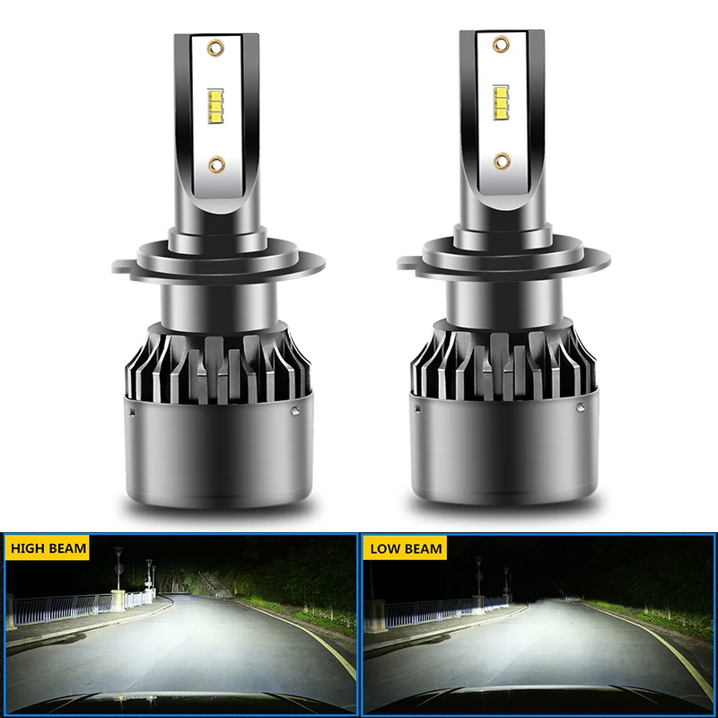 Новинка 2019 2 шт Светодиодные Автомобильные фары H1 H4 H7 H11 9005 9006 9012 6500K 8800LM