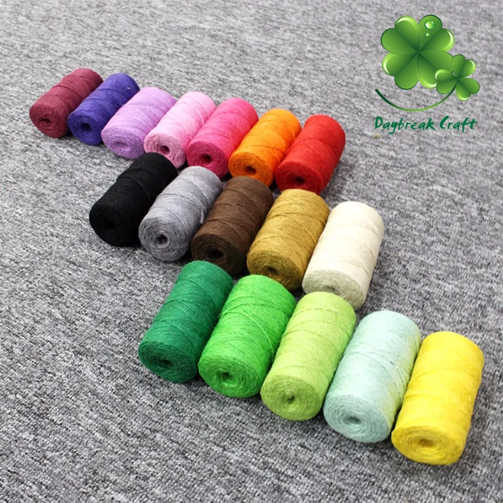 

100% Hemp colorful Cords Three Strands decorating twines diy handicraft supplies