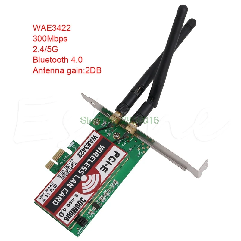 Двухдиапазонный Bluetooth 4,0 PCI-e PCI 300 Мбит/с Express Card беспроводная сеть WiFi адаптер C26