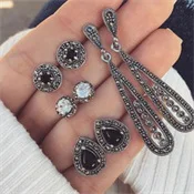 3 шт./компл. Boho Star Moon вертикальные серьги с кристаллами для бара женские очаровательные вечерние золотые серьги набор комбинация подарок на день Святого Валентина