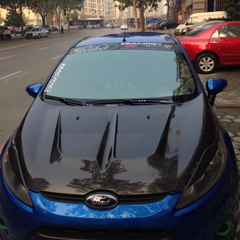 Для Ford FIESTA MK7 передние фары из углеродного волокна для бровей век 2008 ~ 2012|headlight