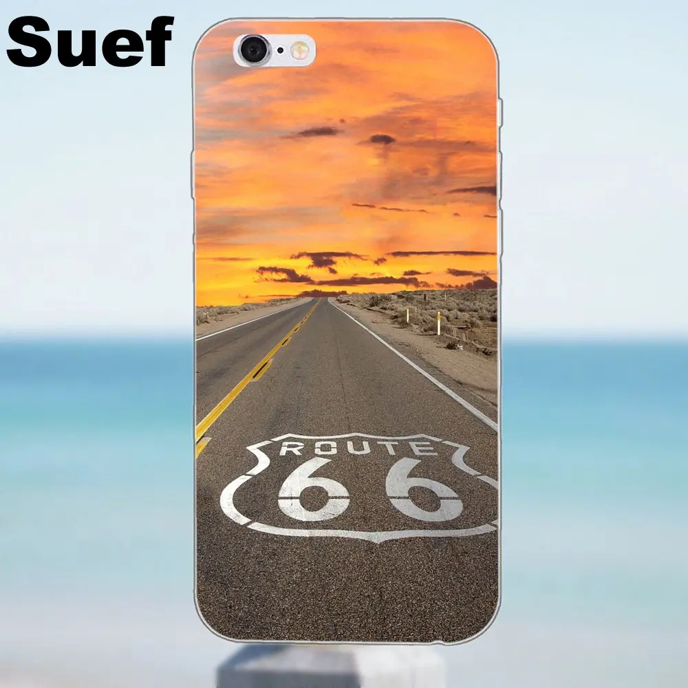 Suef Route 66 автомобильный мотоцикл для iPhone X 4 4S 5 5S 5C SE 6 6S 7 8 Plus Samsung Galaxy A3 A5 J1 J3 J5 J7 2016 2017 |