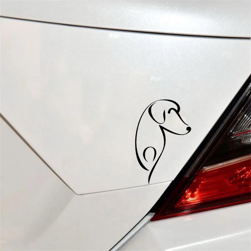 

YJZT 7.3CM*11CM Adorable Dog Animal Personality Vinyl Sticker Decal Car Black/Silver C10-00318