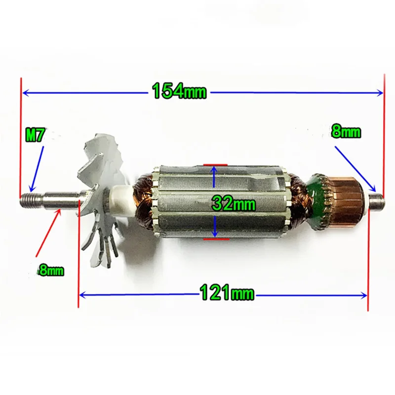 Сменная якорная арматура для Hitachi 100G10SF3 угловая шлифовальная машина двигатель