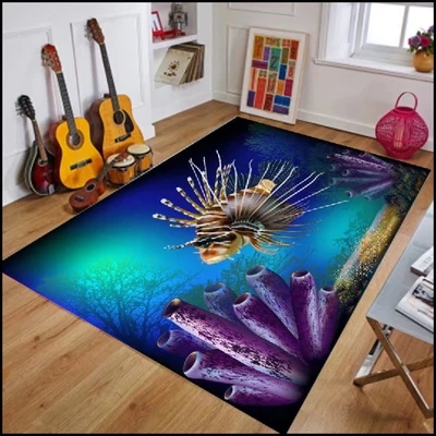 Весенне-летние 3D коврики 6 мм ультратонкие моря и океан Rectange для гостиной