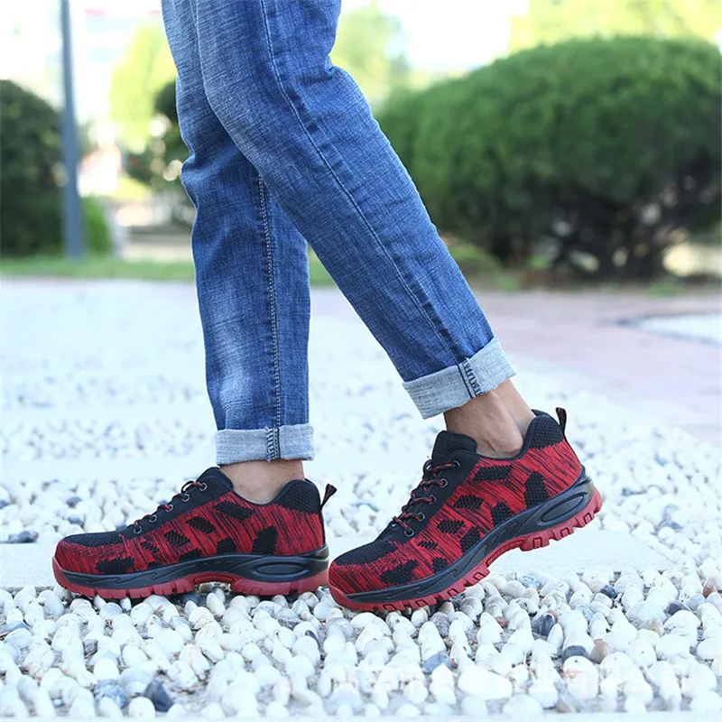 

Unisex Mesh Work Safety Shoes Construction Men's High Quality Steel Toe Shoes Men Puncture Proof Working Shoes Man Safety Boots