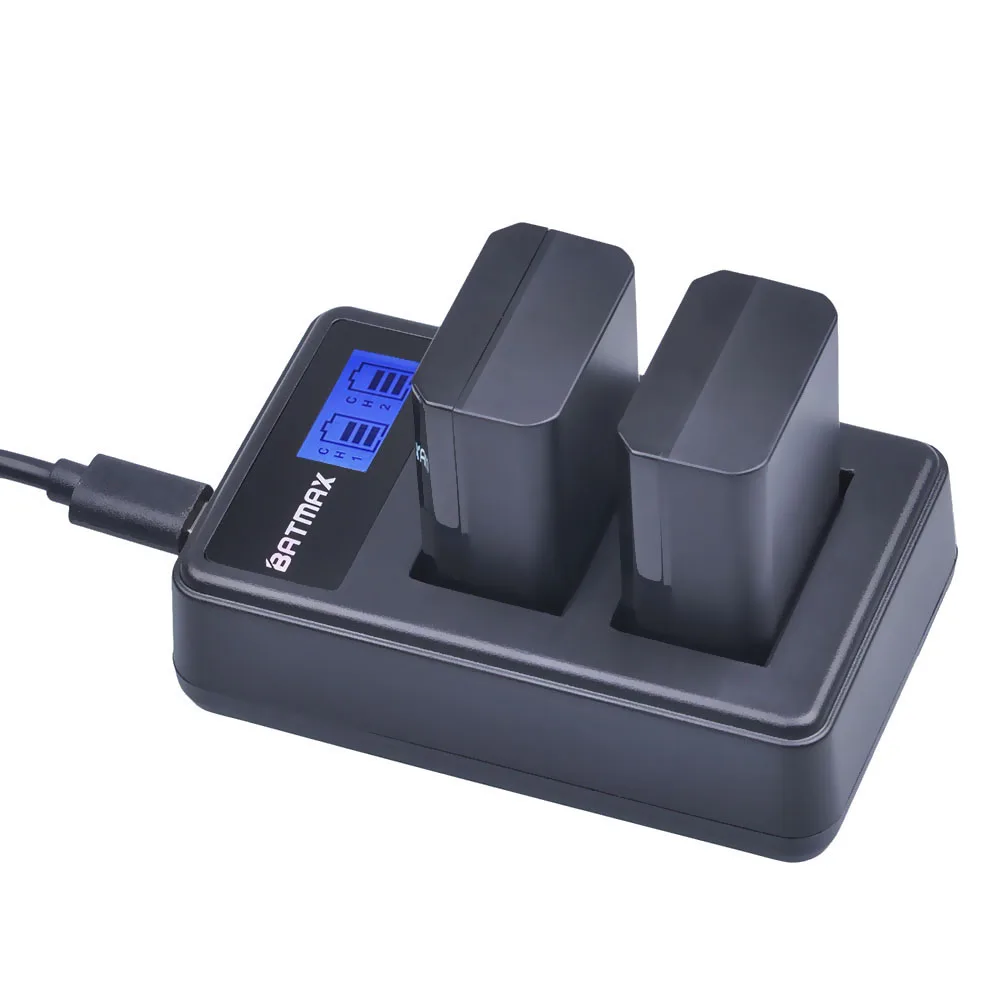 Двойное зарядное устройство USB NP-FW50 NP FW50 NPFW50 с ЖК-дисплеем для Sony A3000 A5000 A5100 A6000 A33 A55