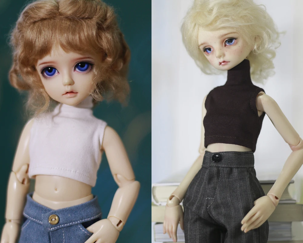 Нижняя рубашка без рукавов с высоким вырезом для BJD 1/6 YOSD 1/4 MSD 1/3 Аксессуары