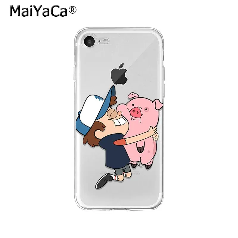 A15 MaiYaCa Гравити Фолз Мэйбл Диппер Waddles Свинья мягкий чехол для телефона из ТПУ для iPhone X XS MAX 6 6s 7 7plus 8 8Plus 5 5S SE XR - Цвет: A15