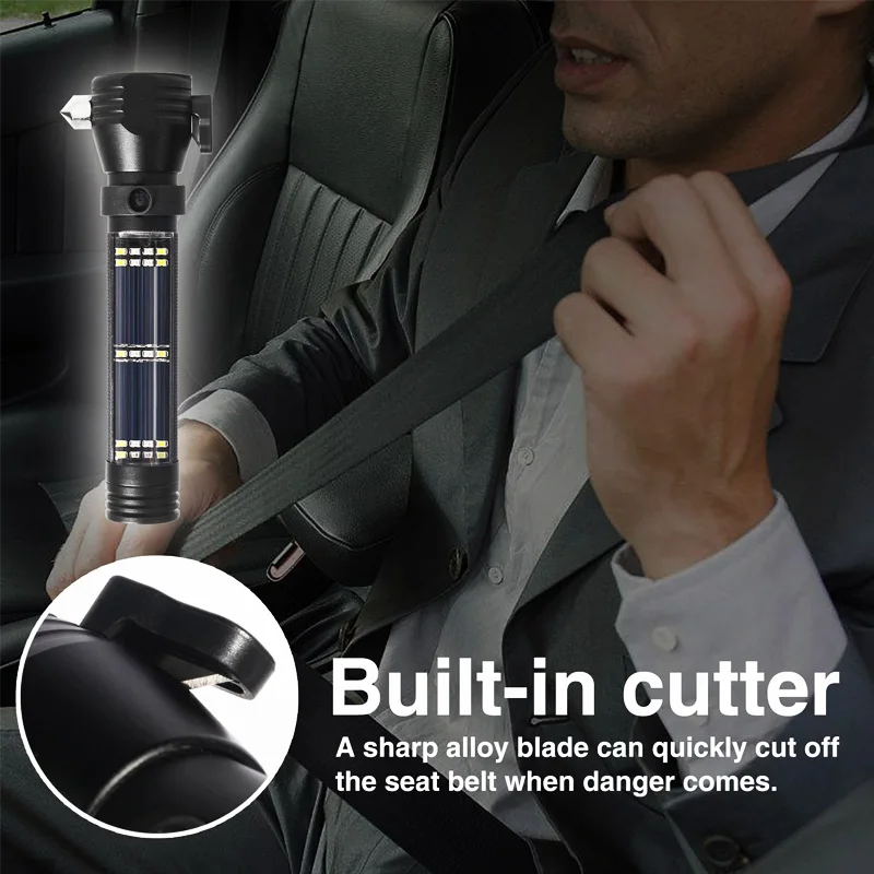 Продажа Zk20 дропшиппинг 5000 люмен Солнечный тактический фонарик USB Перезаряжаемый Многофункциональный фонарь аварийный инструмент компаса молоток ...