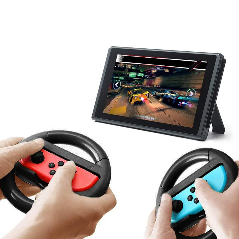 2Pcs Racing Game Steering Wheel NS Switch Joy Con Remote Helm Game Wheels Compatible Nintendo Switch OLED Joy-con Controller images - 6