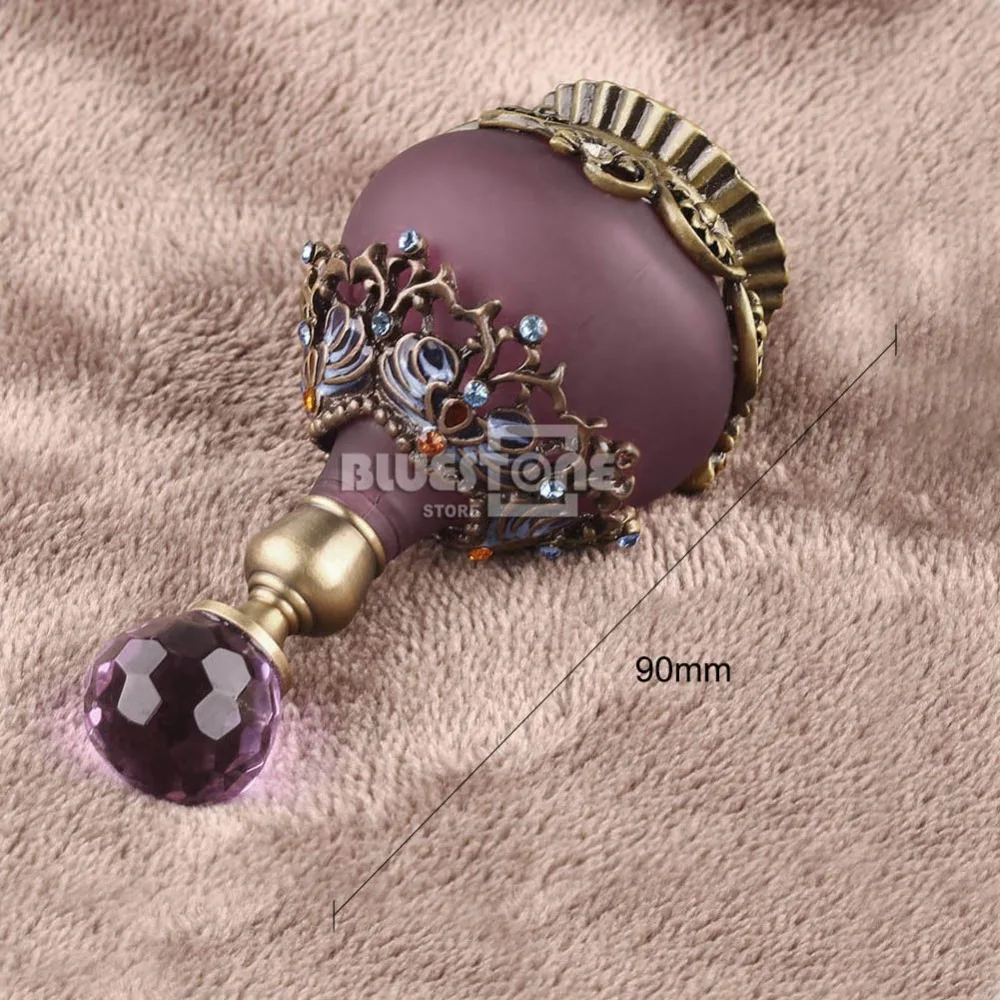 23 мл винтажный фиолетовый цветок пустой стеклянный флакон для духов капельница подарок для женщин и девушек