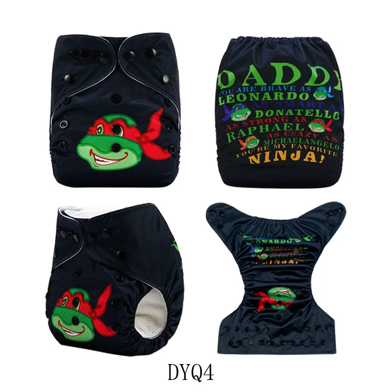 DYQ4 {AnAnBaby} новое поступление, тканевые подгузники с принтом, многоразовые моющиеся подгузники для отдыха - Цвет: DYQ4