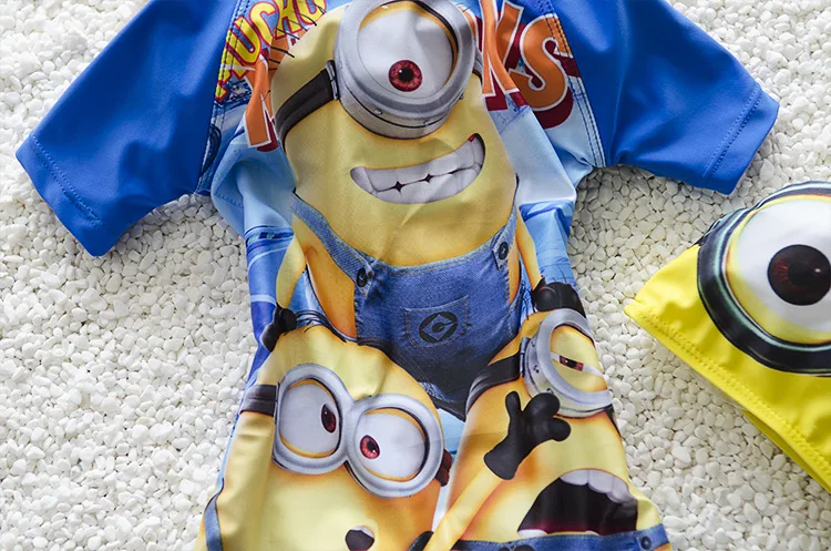 Детские купальники Гадкий я Мальчики дети купальный костюм Миньон Boyleg Купальник