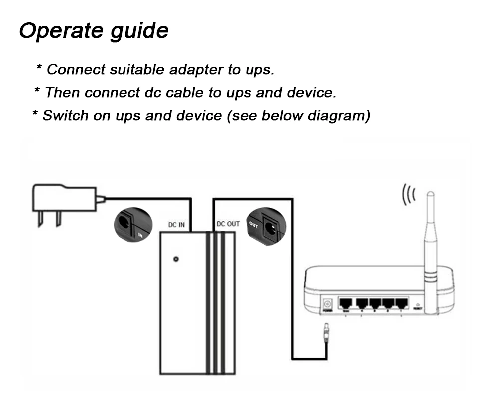Портативный 5V dc ups источник бесперебойного питания литиевая батарея ip камера cctv 2A
