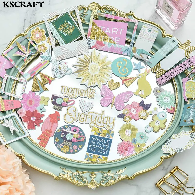 KSCRAFT 50 шт. цветные высечки для скрапбукинга Счастливого планнера создания карт