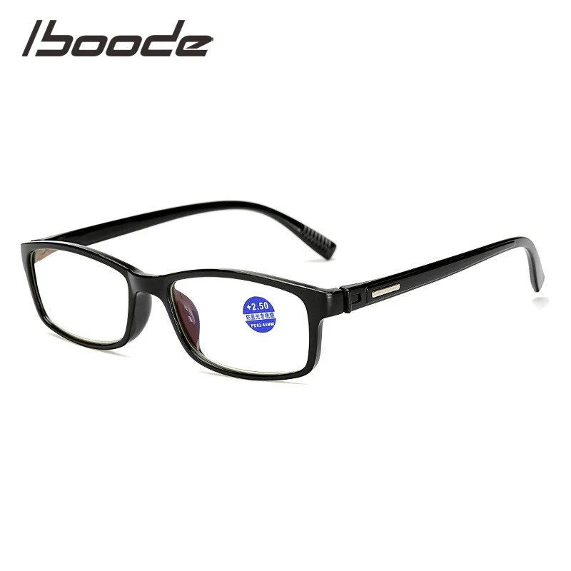 IBOODE TR90 квадратные анти-голубые световые очки для чтения для мужчин и женщин синяя пленка для дальнозоркости очки унисекс