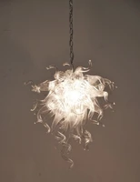 wonderful art decoration hand blown clear glass chandelier light for home