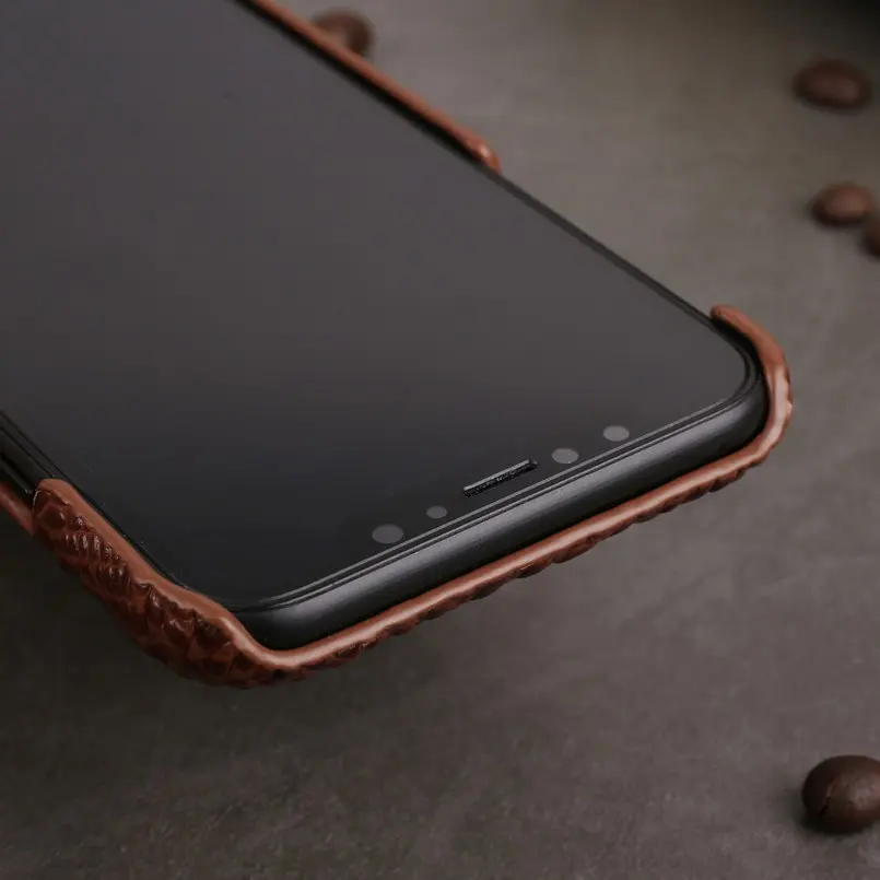 Чехлы для телефонов iPhone XS Max с рисунком головы крокодила, чехол из натуральной кожи для iPhone X XS XR 6 6s 7 8 Plus, чехол из воловьей кожи