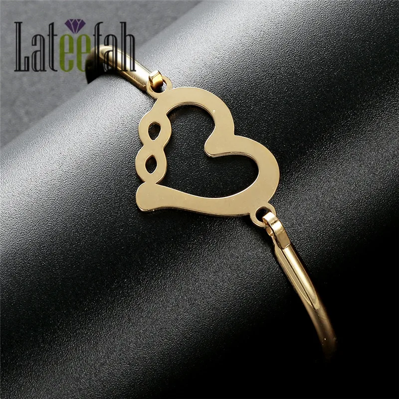 Женский Браслет манжета Lateefah браслет из нержавеющей стали Любовный в