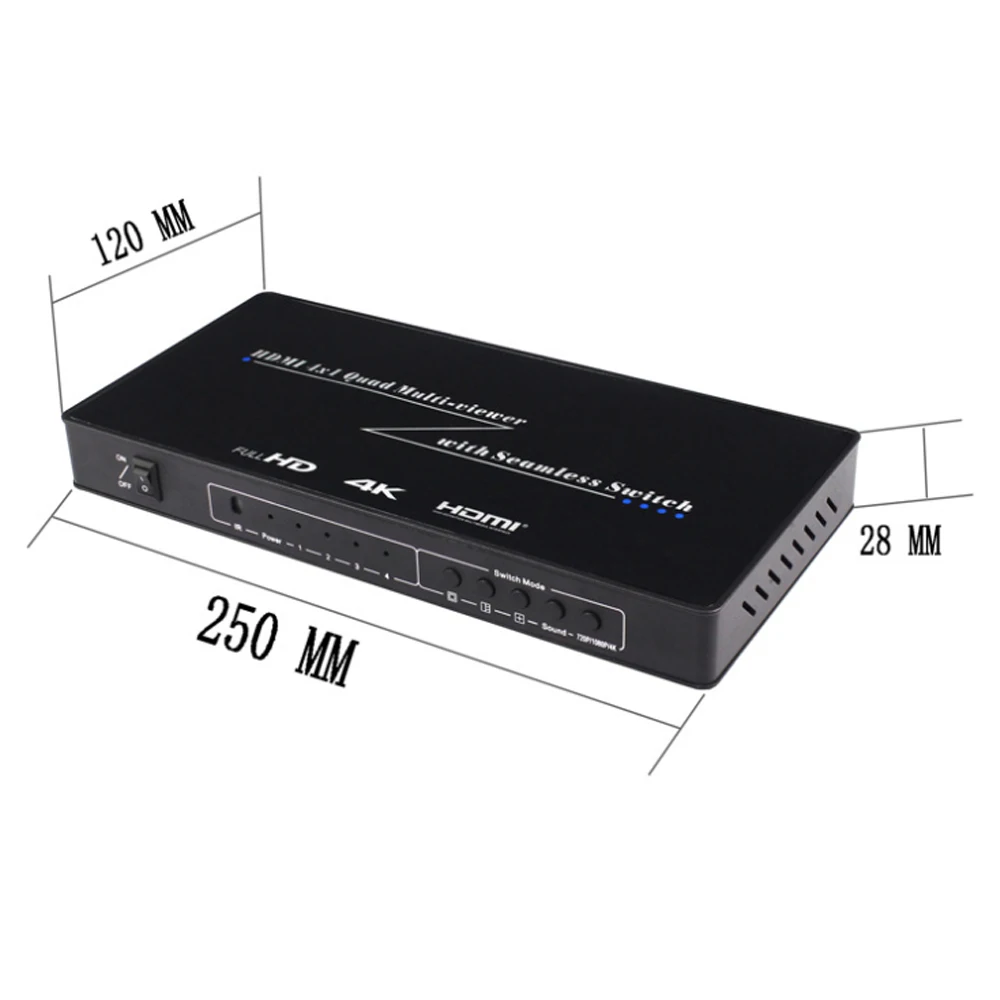 Perlinta Hdmi 4x1 Quad multi-зритель изготовленная на заказ Высокая талия 4 K Разрешение 30 Гц