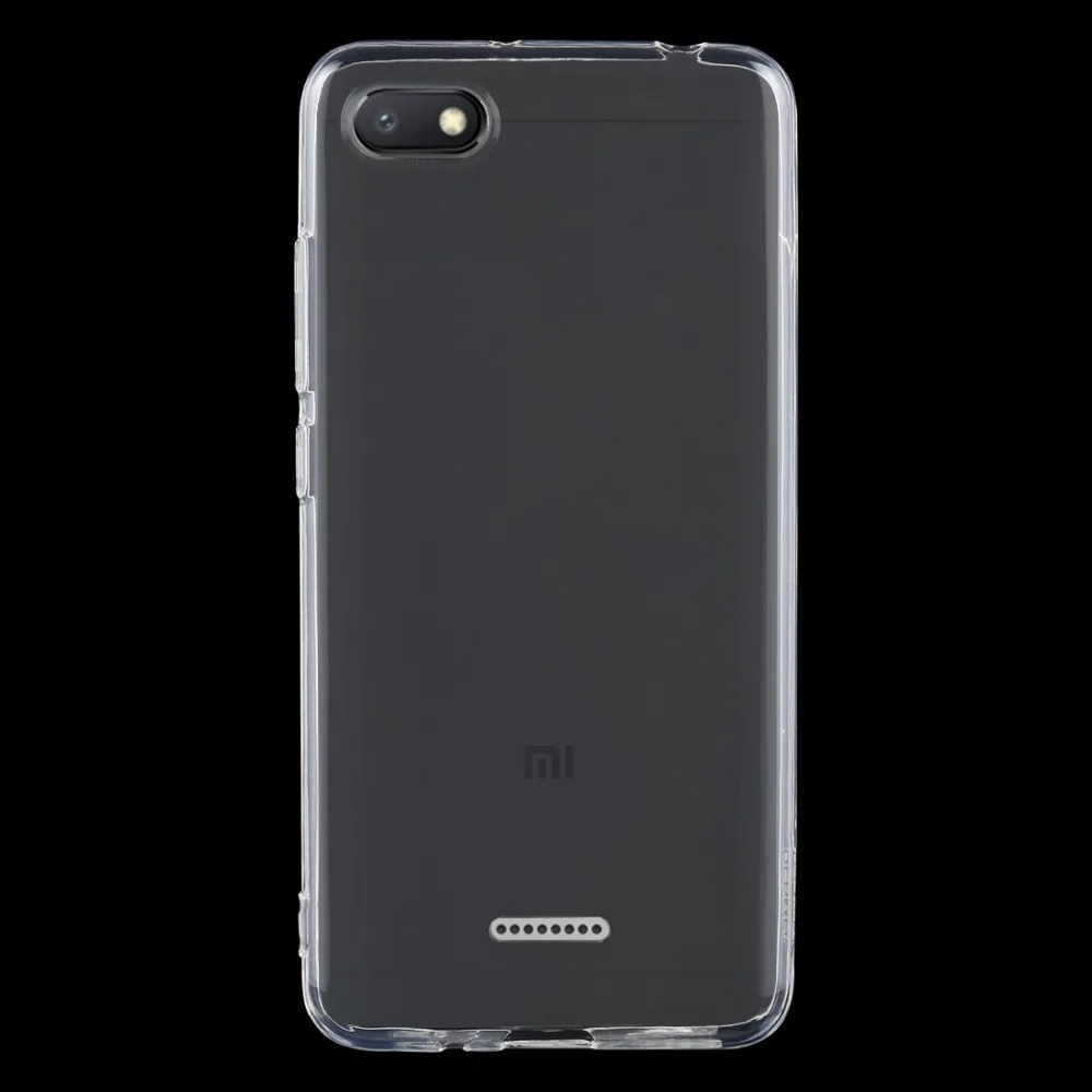 Ударопрочный ТПУ защитный чехол для задней крышки смартфона Xiaomi Redmi 6A прозрачный