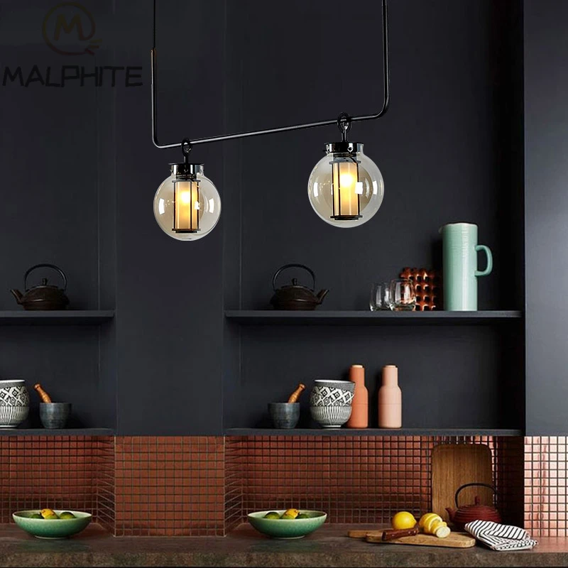 

Glass Globe Shape LED Pendant Lights Living room Pendant Lamps Lamps Modern caf hanging lamp Hanglamp Luminaire Lighting Fixture