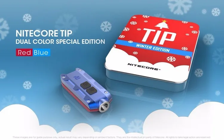 TOPSALE NITECORE TIP праздничный подарок металлическая аккумуляторная батарея Кнопка ECD фонарик многоцелевой зажим USB кабель поздравительная открытка