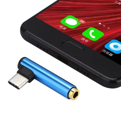 Синий Usb type C до 3,5 мм разъем для наушников адаптер type-C для AUX аудио сплиттер USB C адаптер для наушников для xiaomi 6, Letv 2,2 pro, max 2 - Цвет: Синий