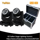 (2 шт.Лот) светодиодная подвижная головная лампа 60 Вт, светодиодная лампа DMX, 11 каналов, фонарь для сцены, освещение для диджея с полетным чехлом