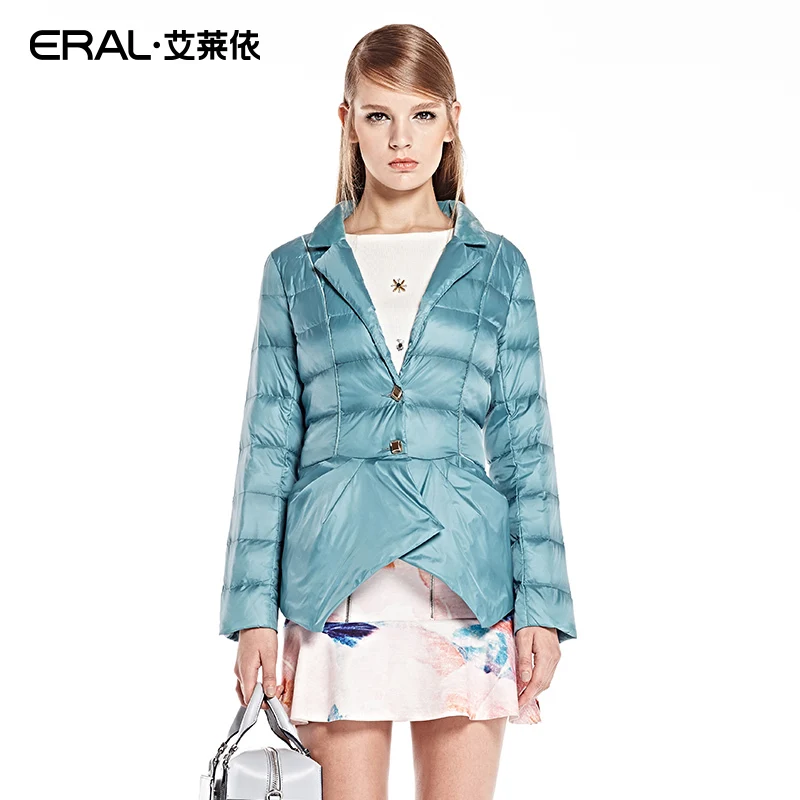 ERAL Зима Новое поступление Для женщин тонкий нерегулярные-мужской костюм пальто