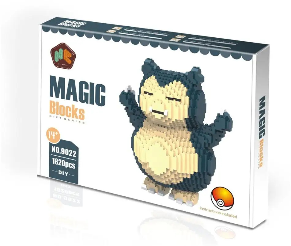 9022 HC Конструкторы "Magic" с оригинальной коробкой Большие размеры строительные блоки аниме модель кирпича с рисунком героев из мультфильмов, Фигурки игрушки для детей, подарки - Цвет: 9022