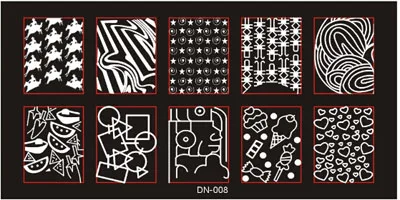 DN08 1 шт. 6*12 см штамповки для ногтей пластины Цветочные шаблоны изображений штамп скребок стальной лак Konad ногтей штамп шаблон для маникюра - Цвет: DN08