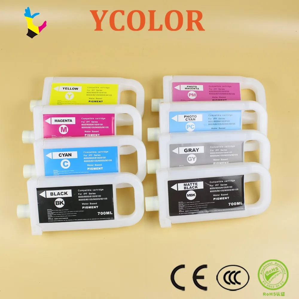 Картридж для принтера Canon IPF8400S IPF8410S iPF8410 8 цветов 700 мл|ink cartridge|ink cartridge for canoncartridge canon